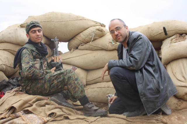 At a front line position near Jarabulus, April, 2014